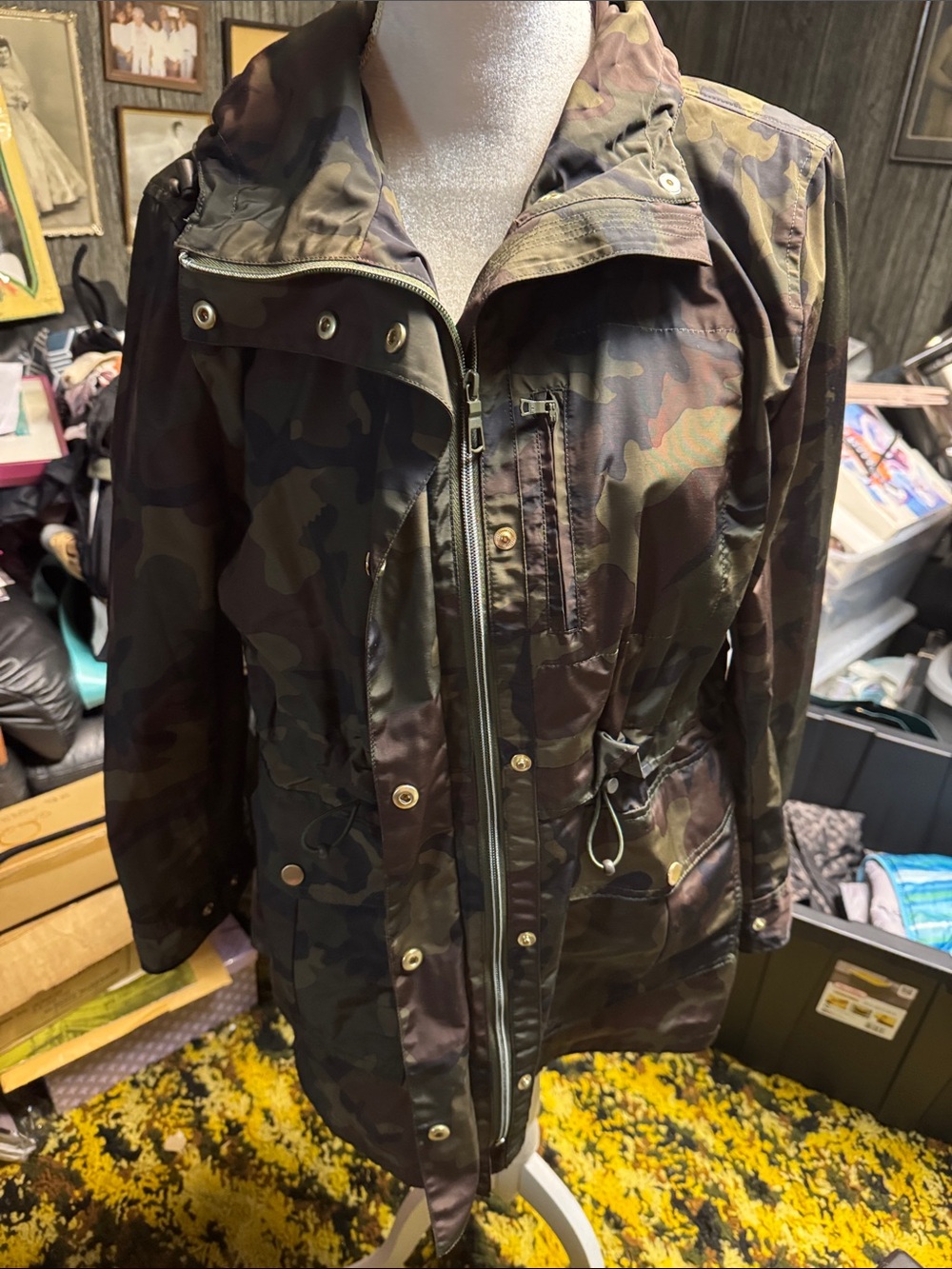 J. Crew Women's Camouflage Utility Jacket in Olive/Brown